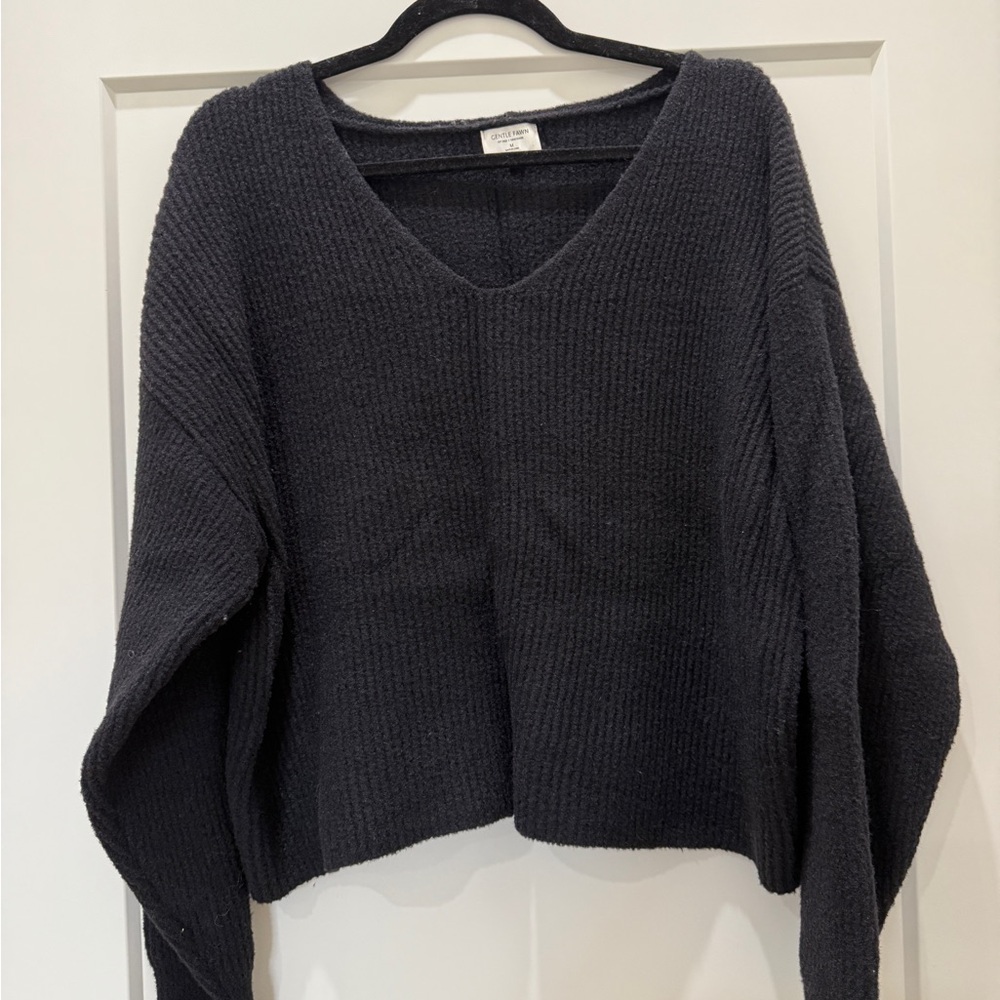 Gentle Fawn Charcoal V-Neck Sweater
